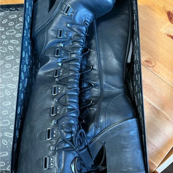 Killstar Selene Lace-Up Boots Size 9 - Picture 6 of 7